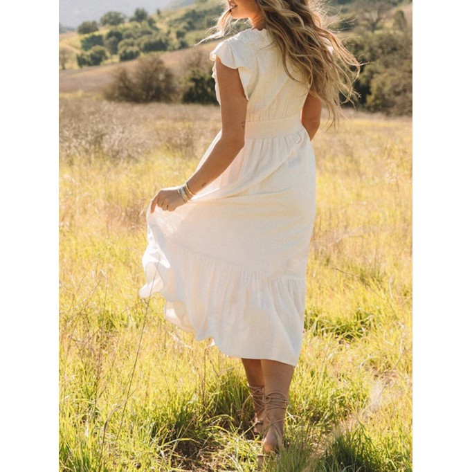 2023 Women's Vacation White Dress