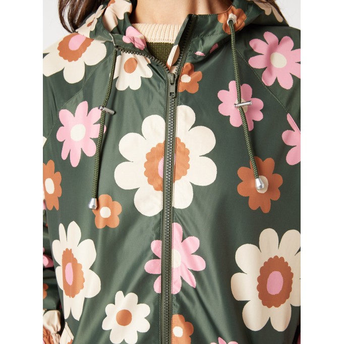 floral raincoat jacket