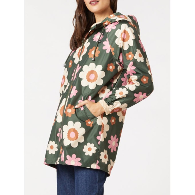 floral raincoat jacket