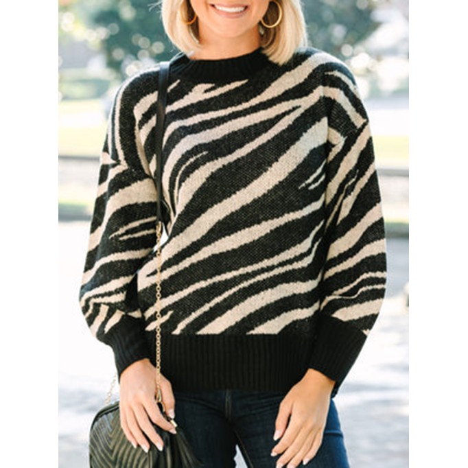 Brown Zebra Sweater