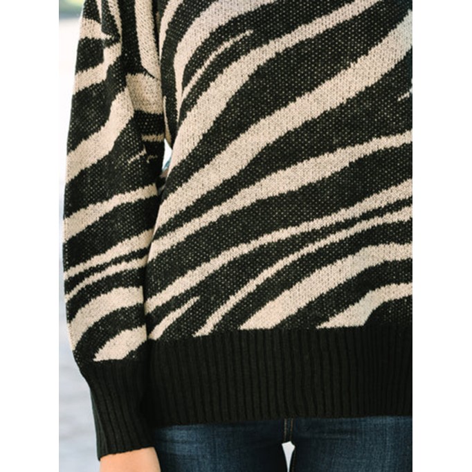 Brown Zebra Sweater