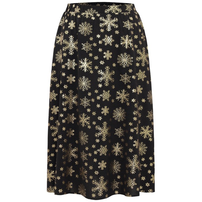 Black hot gold half skirt umbrella skirt