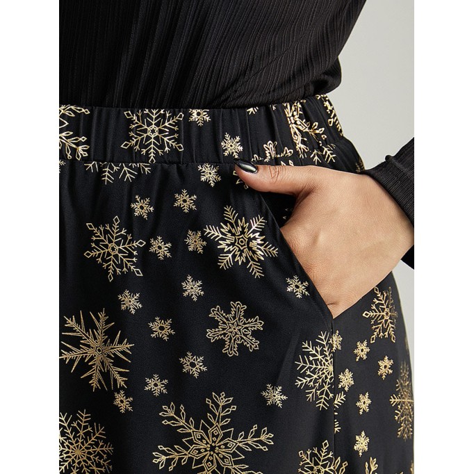 Black hot gold half skirt umbrella skirt