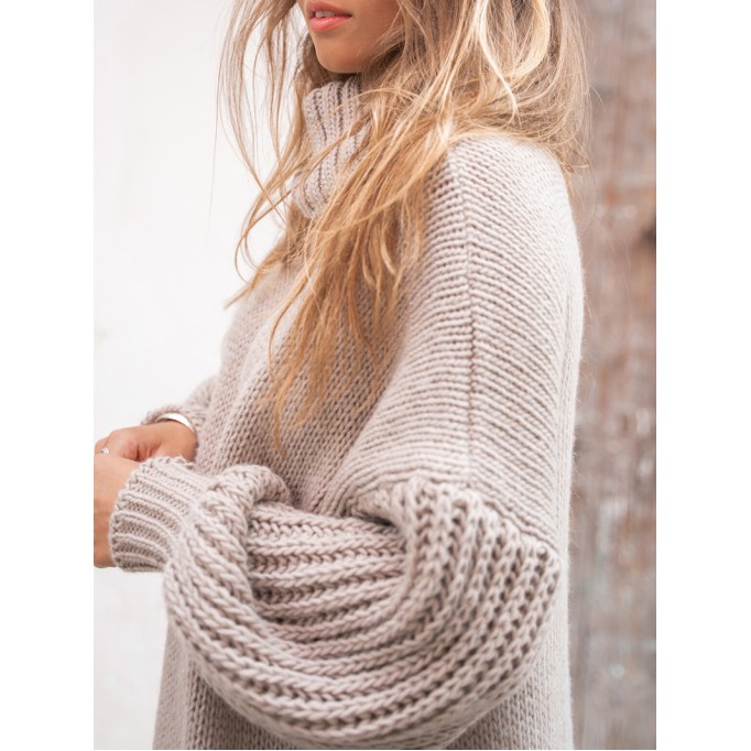 Casual Wide puff sleeves sweater