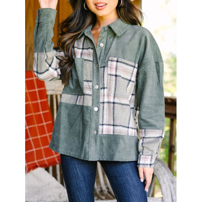 Green Plaid Shacket