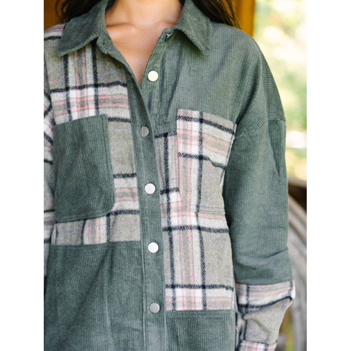 Green Plaid Shacket