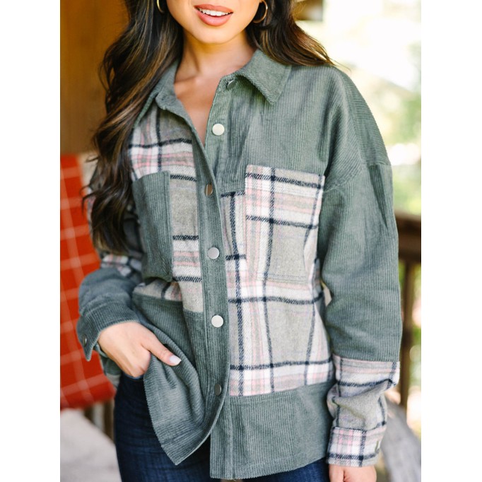 Green Plaid Shacket