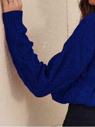 Drawstring Round Neck Sweater