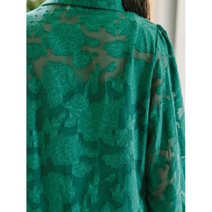 Emerald green textured shirt