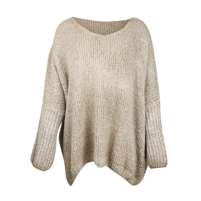 Loose casual V-neck sweater