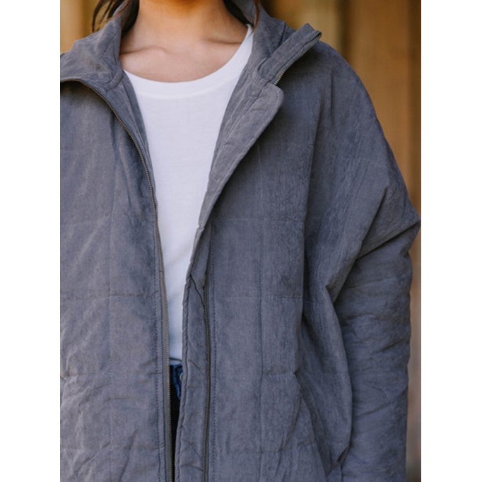 Gray Quilted Jacket