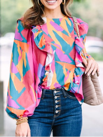 Pink Abstract Blouse