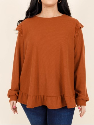 Ruffled Loose Sweater