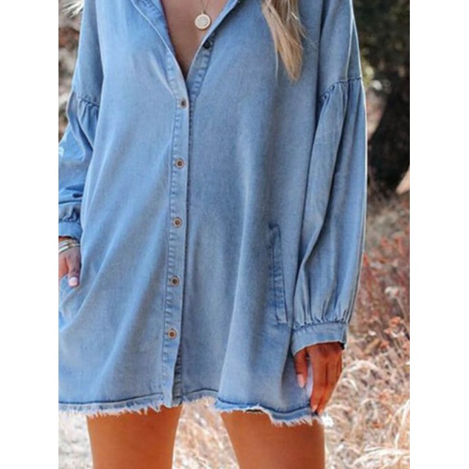 Women Casual Elegant Denim Dress