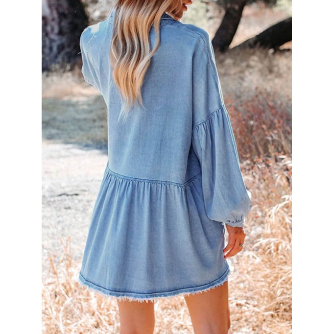 Women Casual Elegant Denim Dress