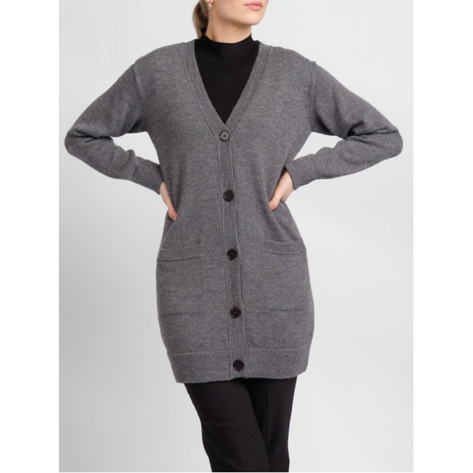 Women's gray elegant knitted sweater